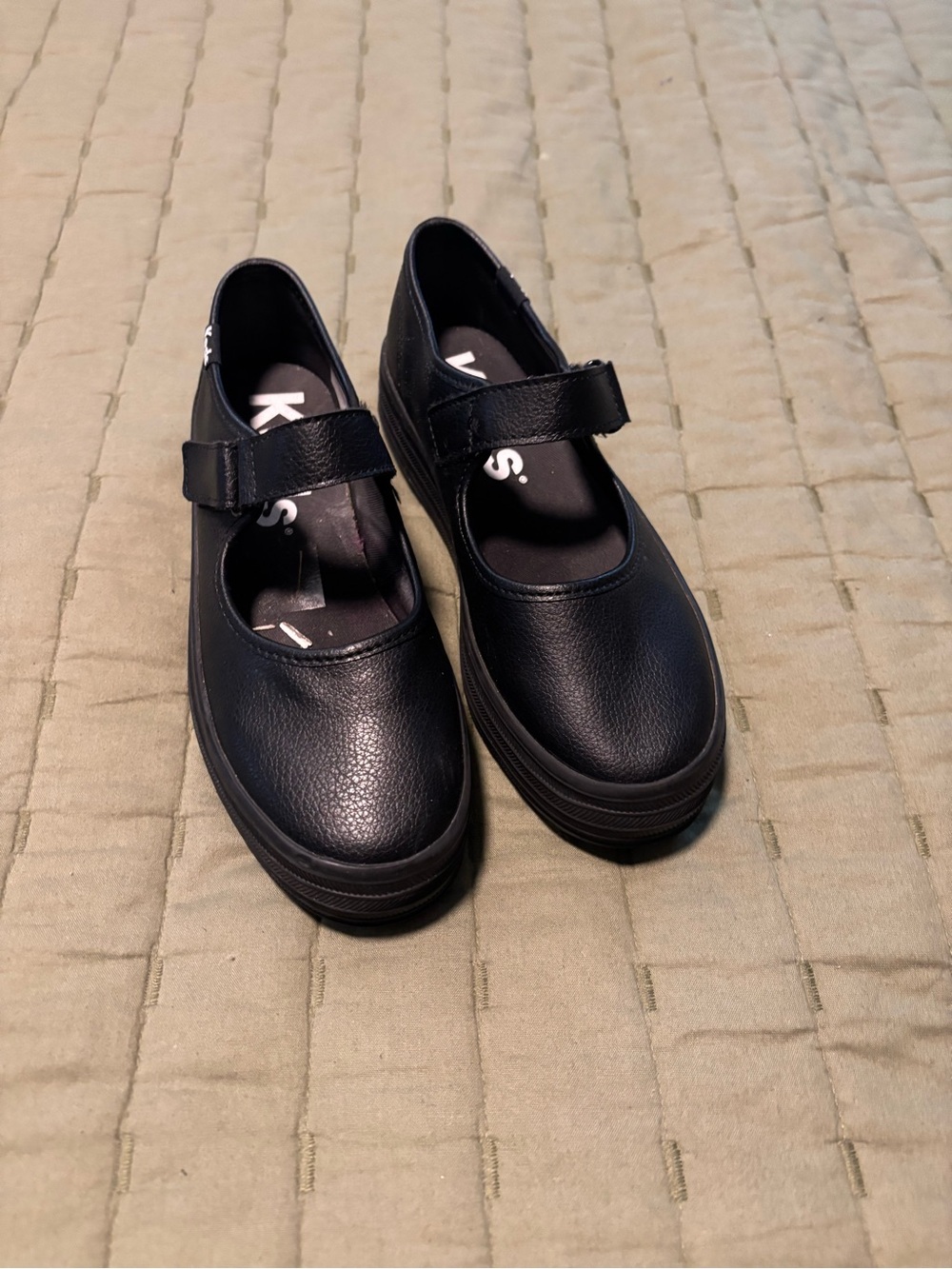Kids Black Mary Jane Shoes - Keds: leather